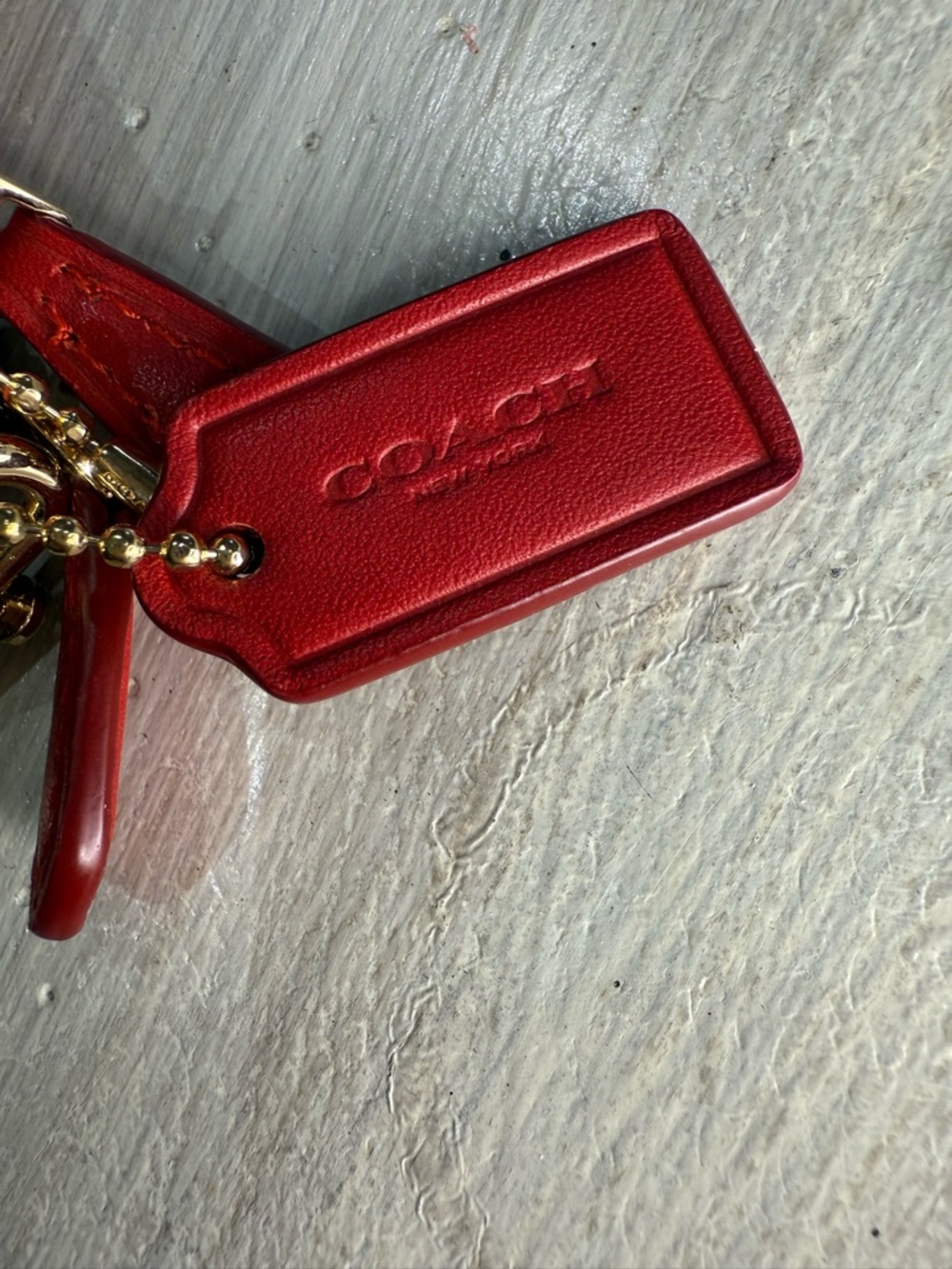 Coach Brown Double Zip Wallet with Red Signature Stripe Accent - Picture 7 of 14